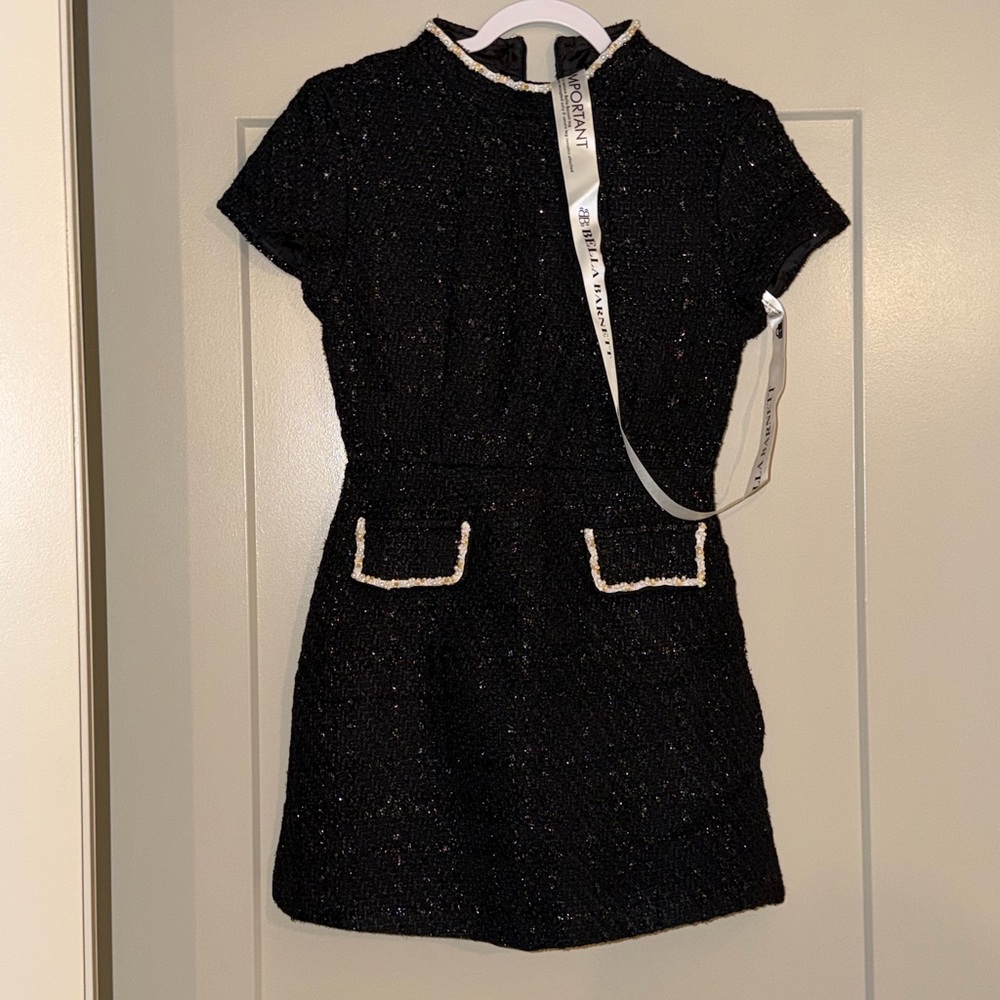 Black Tweed Mini Dress
